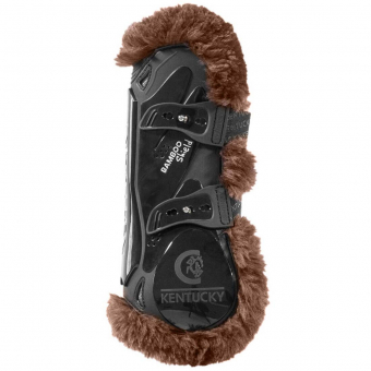 Tendon Boots Vegan Sheepskin Bamboo Elastic Black/Brown