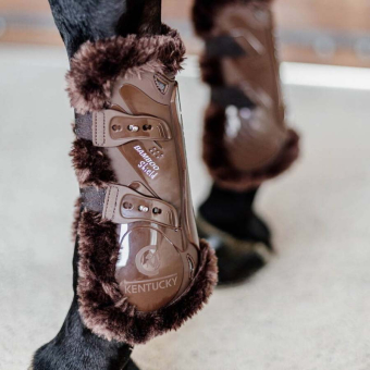 Tendon Boots Vegan Sheepskin Bamboo Elastic Brown/Brown