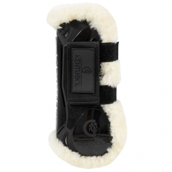 Tendon Boots Vegan Sheepskin Velcro Black
