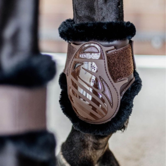 Fetlock Boots Young Vegan Sheepskin Brown/Black