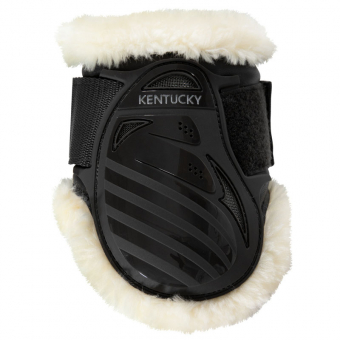 Young Horse Sheepskin Fetlock Boots Shield Black