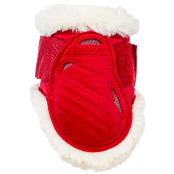 Fetlock Boots Young Vegan Sheepskin Velvet Red