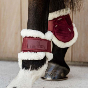 Fetlock Boots Young Vegan Sheepskin Velvet Bordeaux