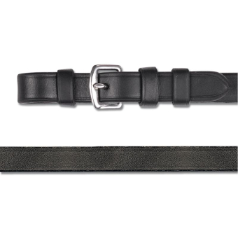 Curb Reins Leather 12mm Buckles Black