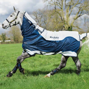 Rain & Fly Rug Rambo Summer Series V-Front Navy/Grey
