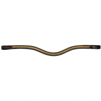 V-shaped Browband Brass Clasps DC Brown