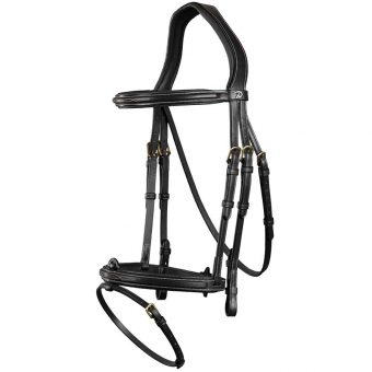 Raised Combination Bridle DC Black