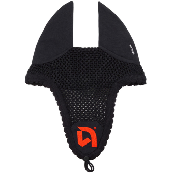 Long Ear Bonnet Loop Team Equinest Black/Red