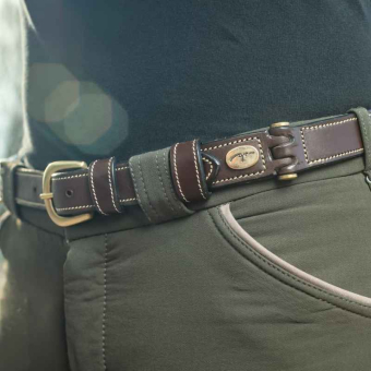 Belt Flat Leather Brown