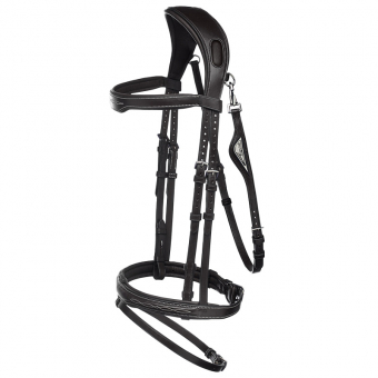Ready To Ride Bridle with Decorative Stitching Black