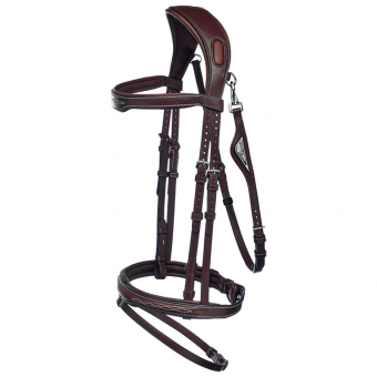 Ready To Ride Bridle with Decorative Stitching Brown