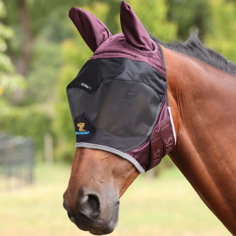Fly Mask Deluxe with Ears Bordeaux
