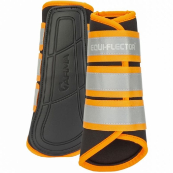 Brushing Boots Equi-Flector Black/Orange