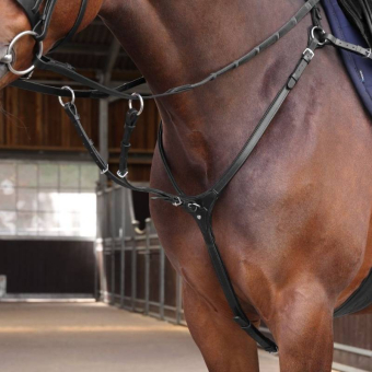 Breastplate with Martingale LUSSO Elite Black