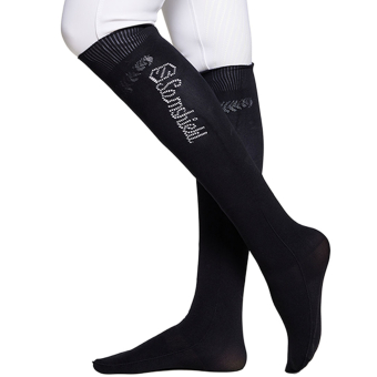 Riding Socks Balzane Seamless Flower Black