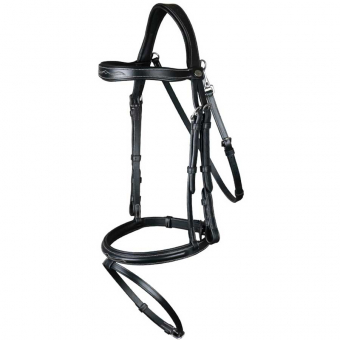 Combined Noseband Bridle WC Black