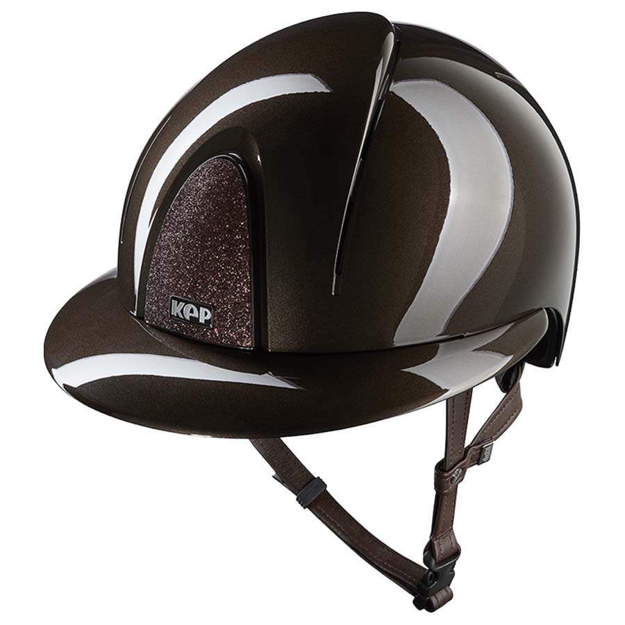 KEP Italia Riding Helmet Smart Nova Metal Polish Polo Star Brown Brown KEP Italia Riding Helmet Smart Nova Metal Polish Polo Star Brown Brown