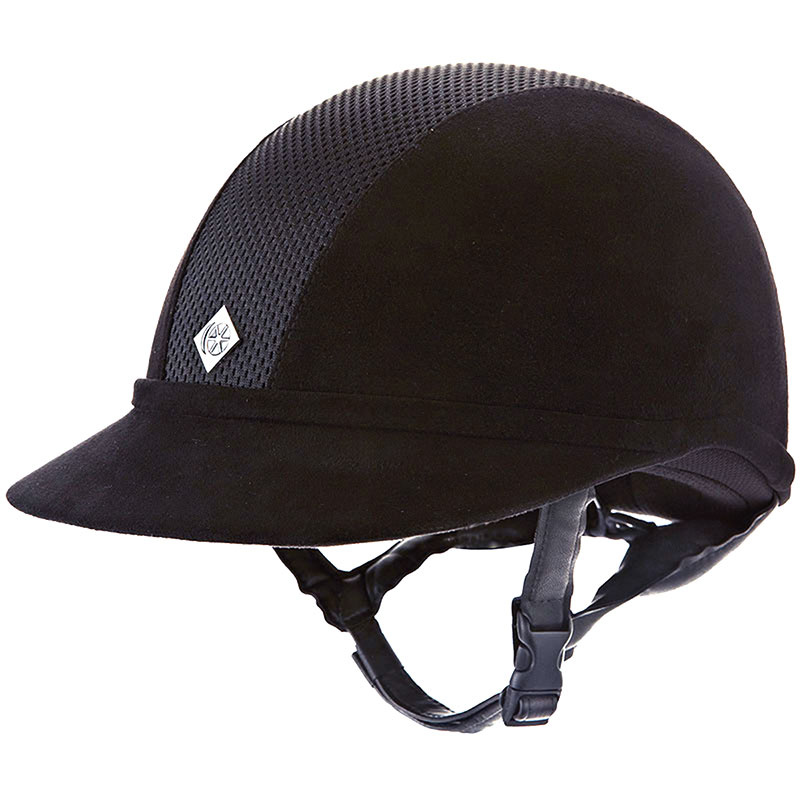 Riding Helmet SP8 Plus Micro-suede Black