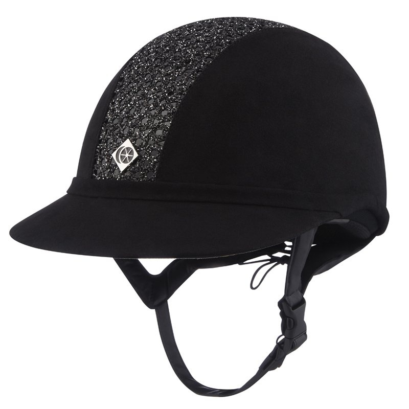 Riding Helmet SP8 0Sparkly Plus Micro-suede Black/Black bling
