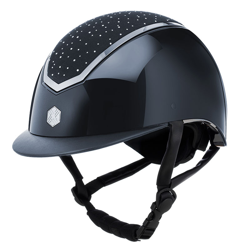 Riding Helmet Kylo Gloss Crystal Navy/Brown
