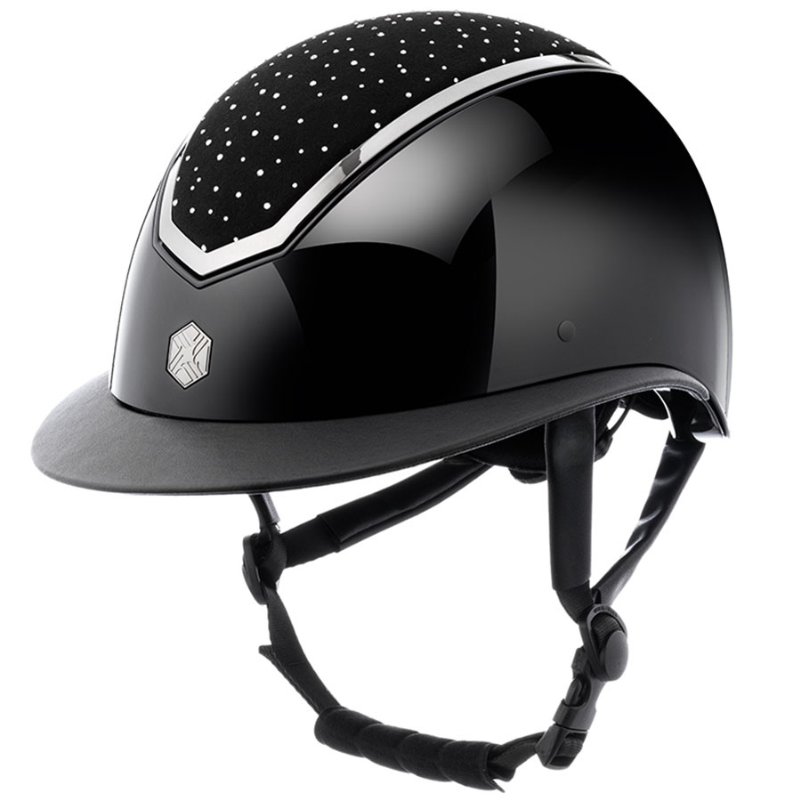 Riding Helmet Kylo Gloss Wide Peak Crystal Black/Chrome