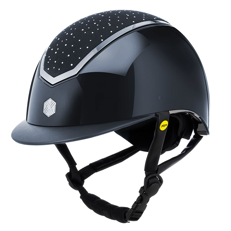 Riding Helmet MIPS Kylo Gloss Crystal Navy/Brown