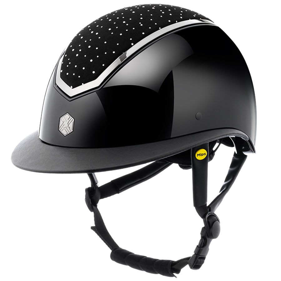 Riding Helmet MIPS Kylo Gloss Wide Peak Crystal Black/Chrome