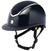 Riding Helmet MIPS Kylo Gloss Wide Peak Crystal Navy/Brown Riding Helmet MIPS Kylo Gloss Wide Peak Crystal Navy/Brown