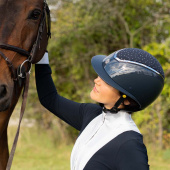 Riding Helmet MIPS Kylo Gloss Wide Peak Crystal Navy/Brown Riding Helmet MIPS Kylo Gloss Wide Peak Crystal Navy/Brown