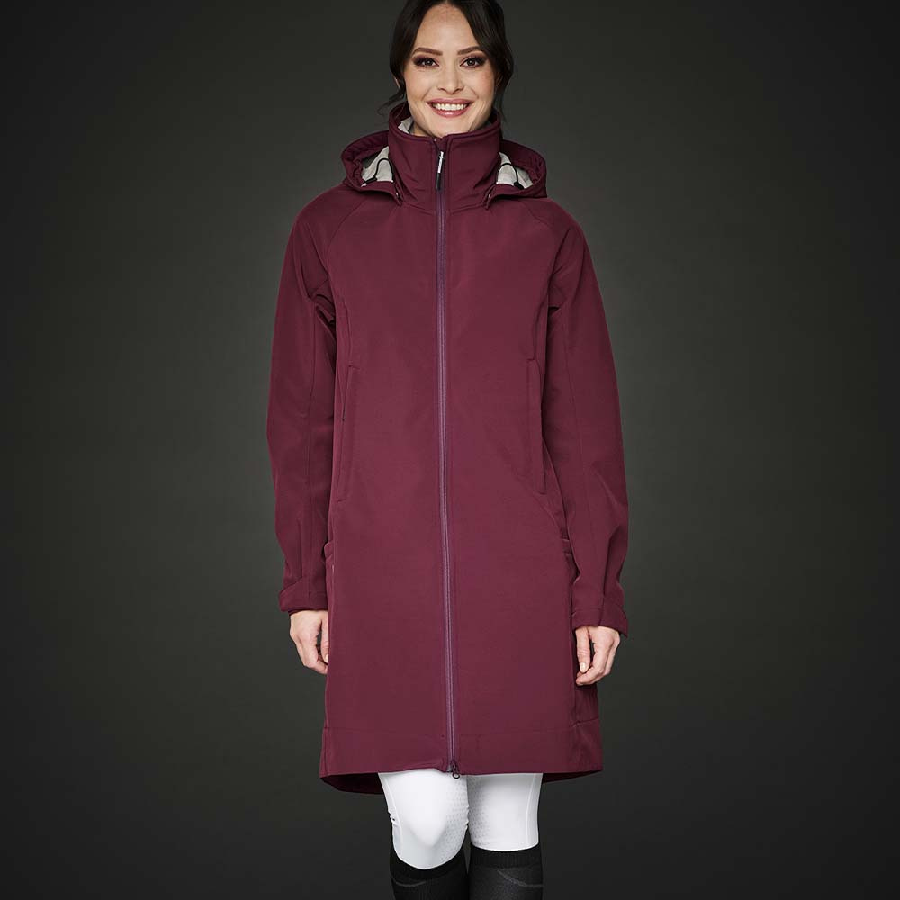 Riding Coat Stella Softshell Parka Burgundy