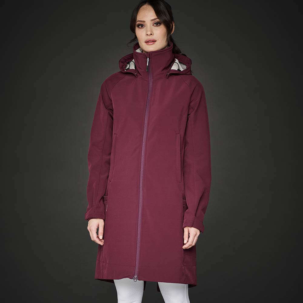 Riding Coat Stella Softshell Parka Burgundy