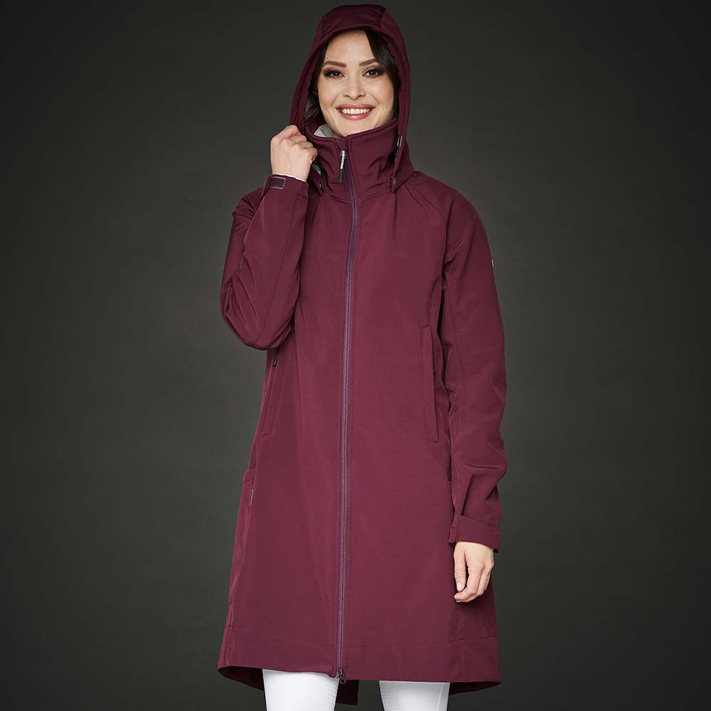 Riding Coat Stella Softshell Parka Burgundy