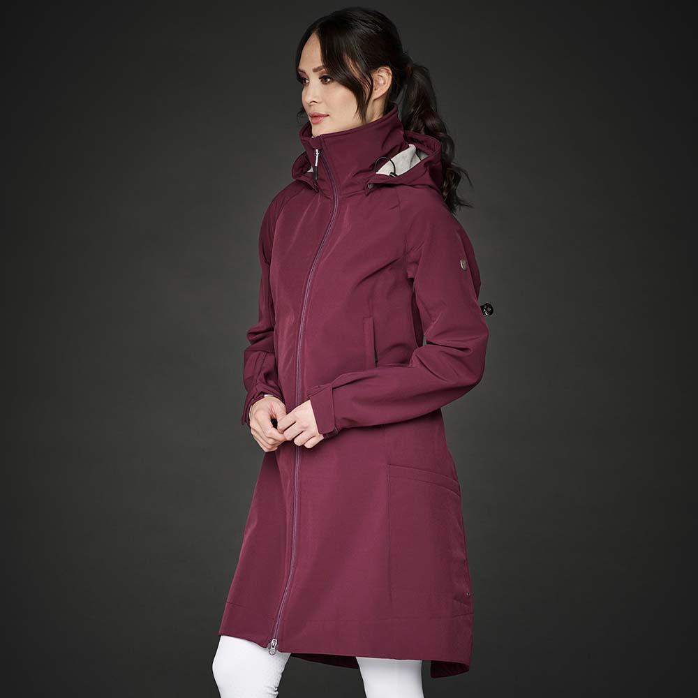 Riding Coat Stella Softshell Parka Burgundy