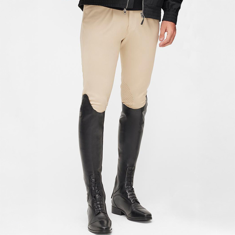 Men's Riding Breeches Edward Knee Grip Beige