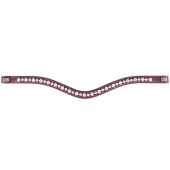 Browband E-Logo & White Crystals Brown/Silver Browband E-Logo & White Crystals Brown/Silver