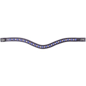 Browband E-Logo & Blue/White Crystals Black/Silver Browband E-Logo & Blue/White Crystals Black/Silver