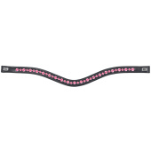 Browband E-Logo & Pink/Pink Crystals Black/Silver Browband E-Logo & Pink/Pink Crystals Black/Silver