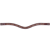 Browband E-Logo & Cappuccino/Topaz Crystals Brown/Silver Browband E-Logo & Cappuccino/Topaz Crystals Brown/Silver