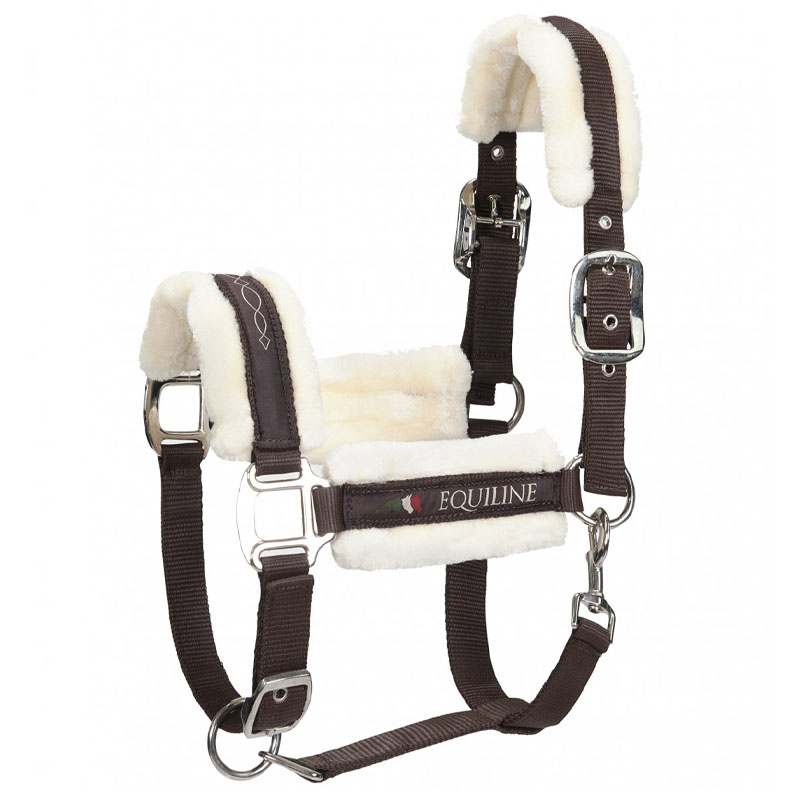 Halter With Sheepskin Tom Brown