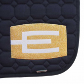 Saddle Pad E-logo Navy Gold/White