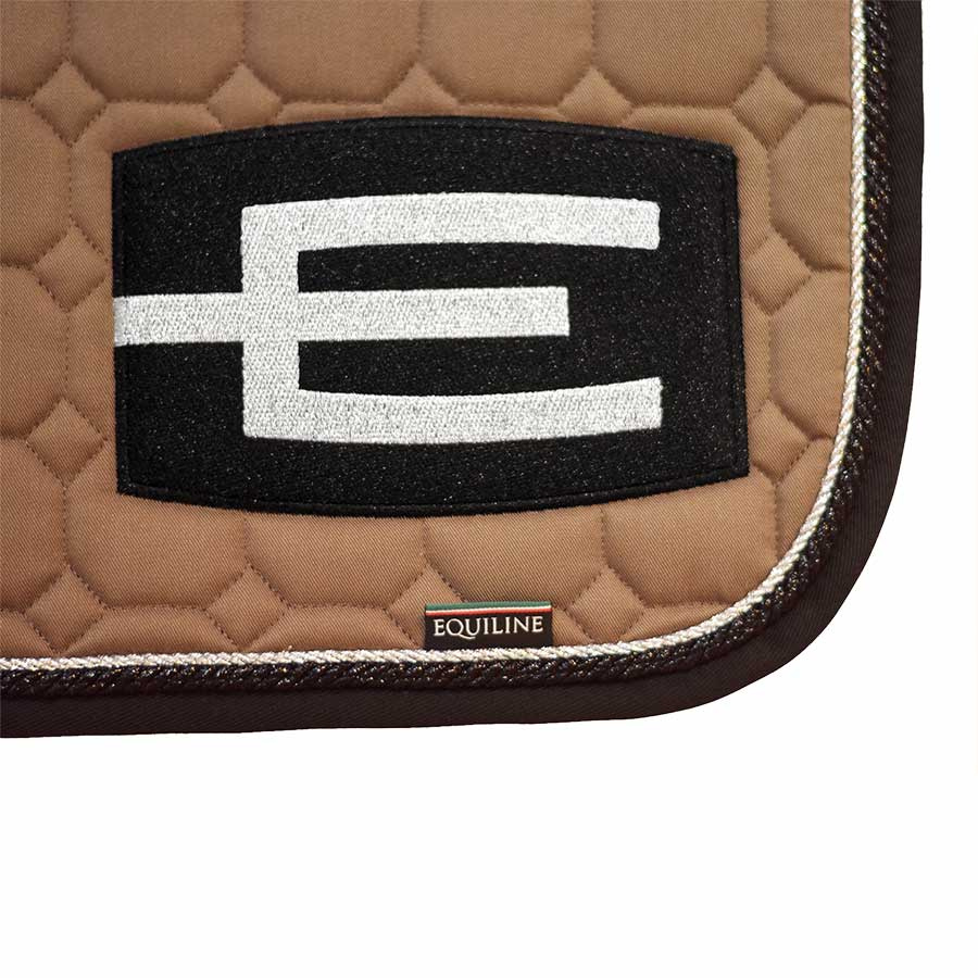 Saddle Pad E-logo Cappuccino Black/Silver