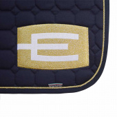 Saddle Pad E-logo Navy Gold/White Full