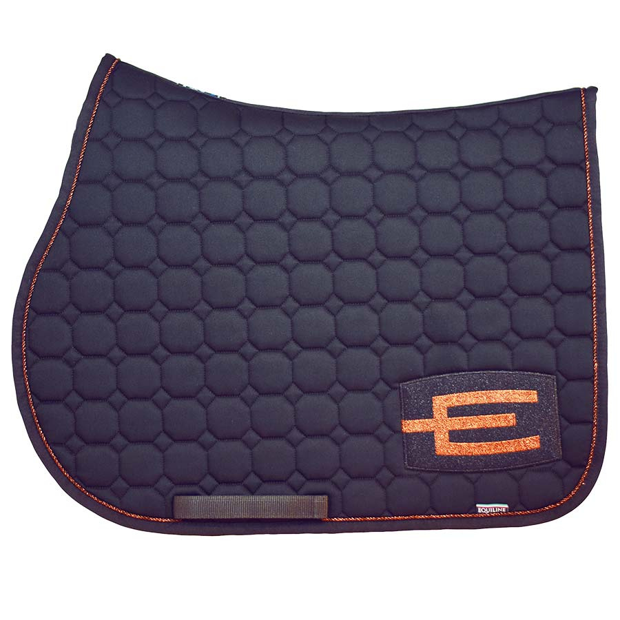 Saddle Pad E-logo Navy Navy/Bronze