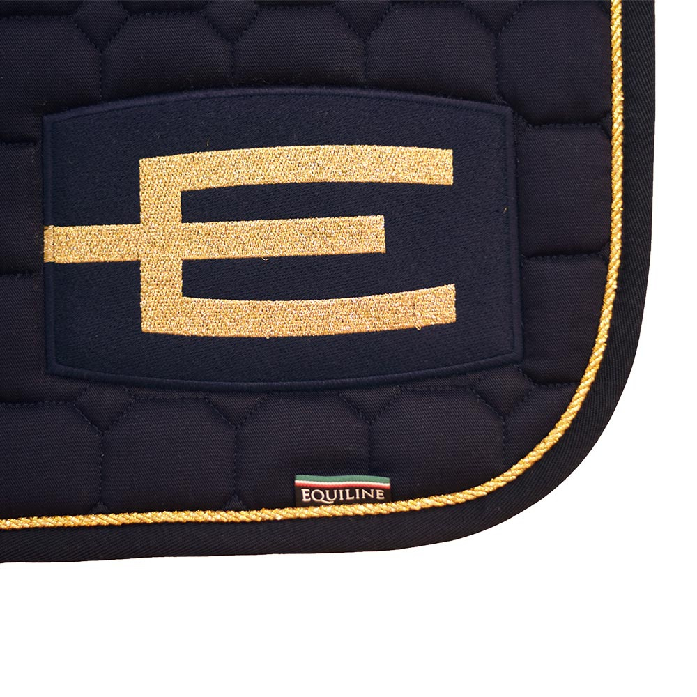 Saddle Pad E-logo Navy Navy/Gold