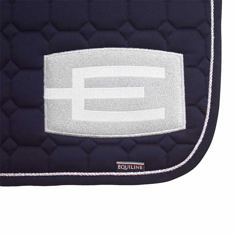 Saddle Pad E-logo Navy Silver/White