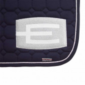 Saddle Pad E-logo Navy Silver/White Full