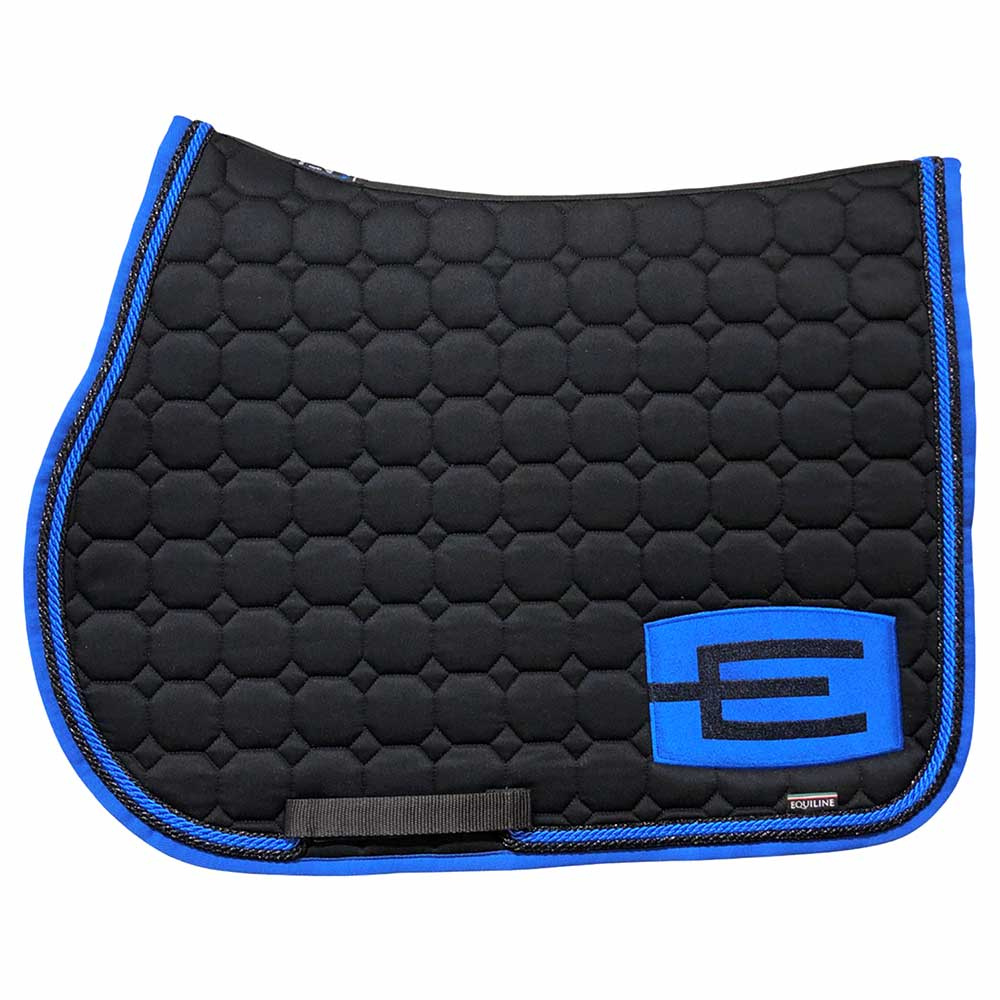 Saddle Pad E-logo Black Blue/Black