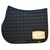 Saddle Pad E-logo Black Gold/White