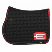 Saddle Pad E-logo Black Red/White