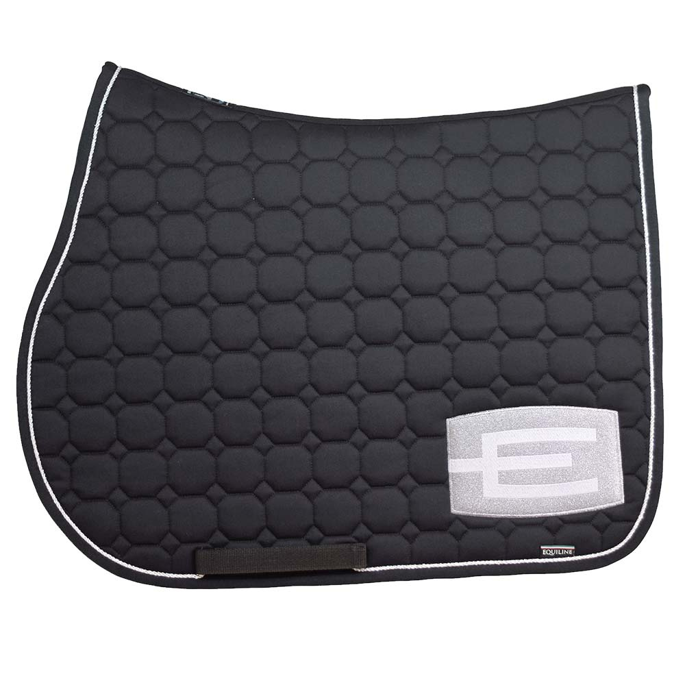 Saddle Pad E-logo Black Silver/White/Silver